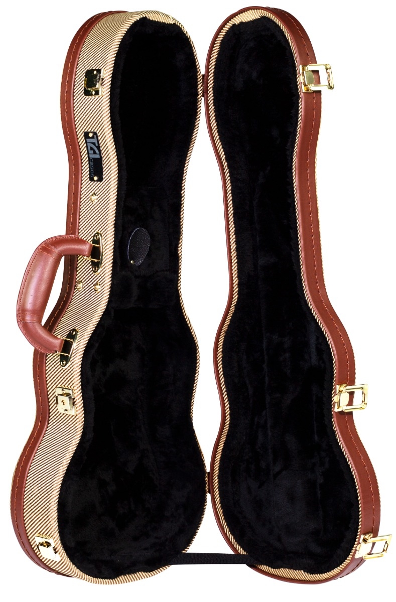 TGI Concert Ukulele Tweed Wooden Case - Image 3