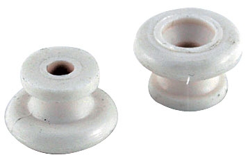TGI Guitar Strap Buttons White Plastic Pack of 2 - Image 1