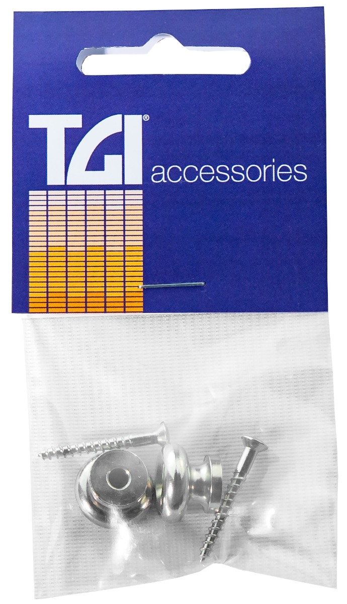 TGI Guitar Strap Buttons Nickel Pack of 2 - Image 2
