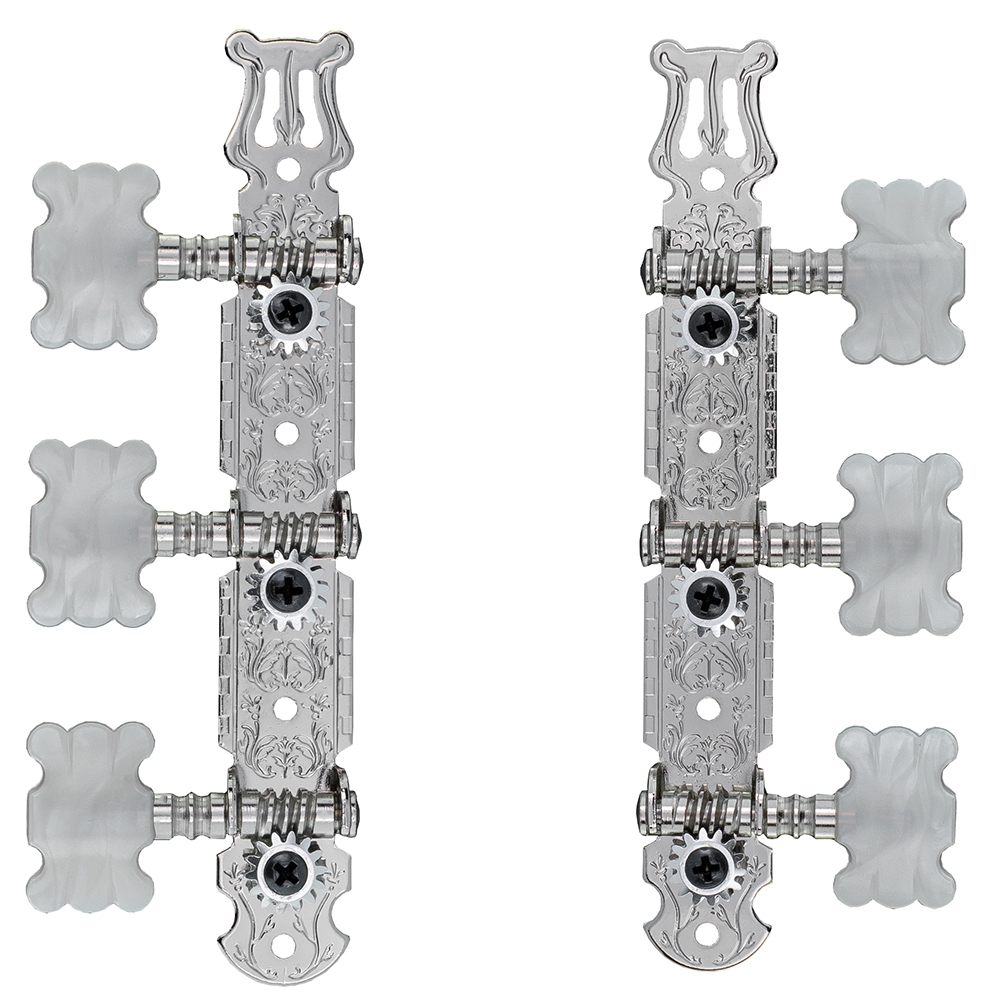 TGI Machineheads. Classical 3 in a Line. Lyra Style. Nickel - Image 1