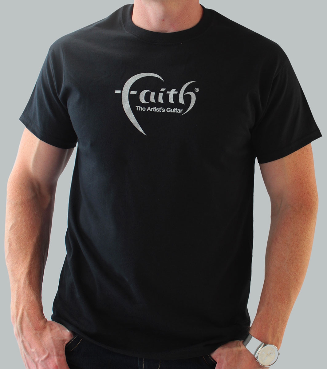 Faith Guitars T-Shirt Black/Silver - Large - Image 1