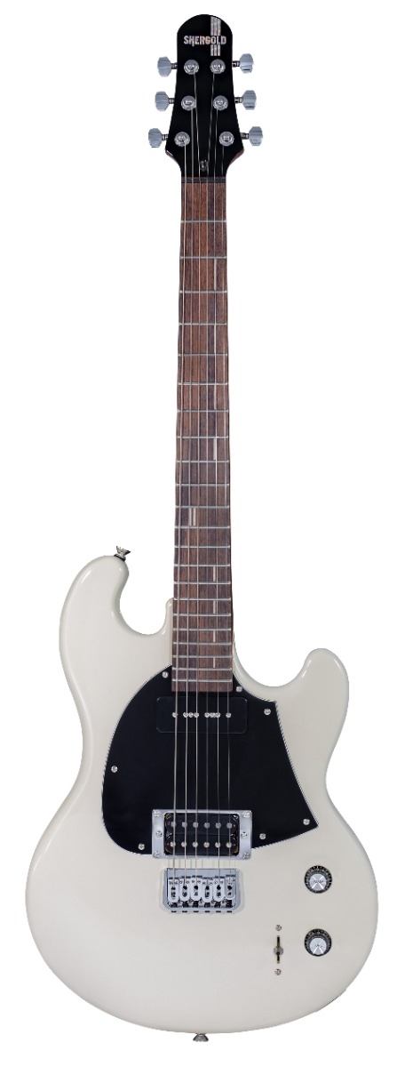 Shergold Masquerader Standard SM11 Solid Quartz White Gloss - Image 1