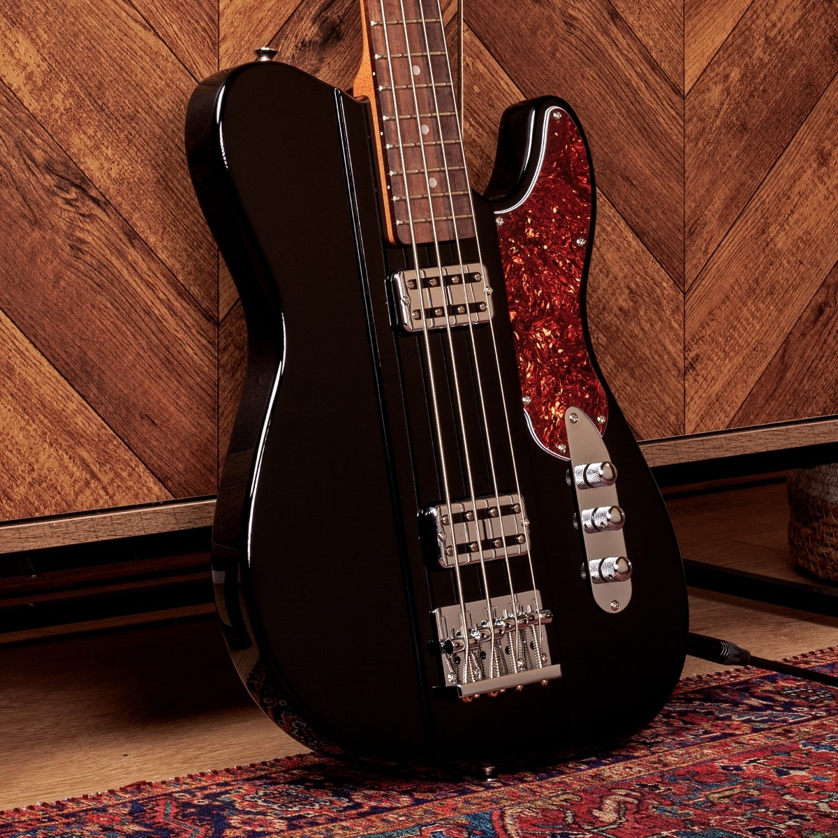 Shergold Telstar Standard Bass SBT14 Black Gloss - Image 5