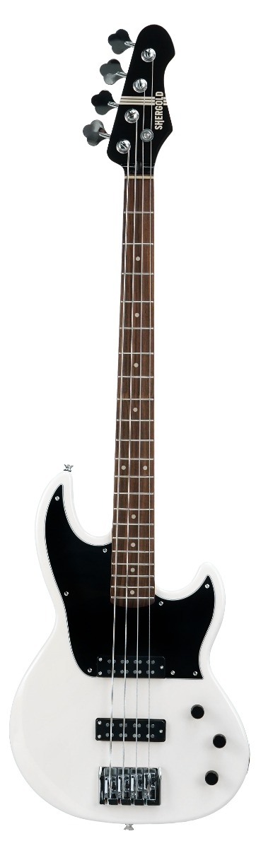 Shergold Libertine Standard Bass SBL15 Quartz White Gloss - Image 1