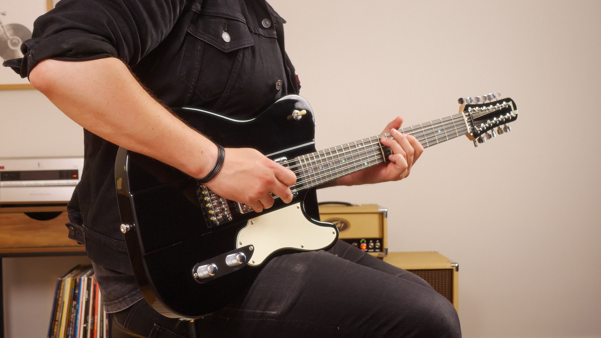Shergold Telstar Standard ST14 Black 12-String - Image 4