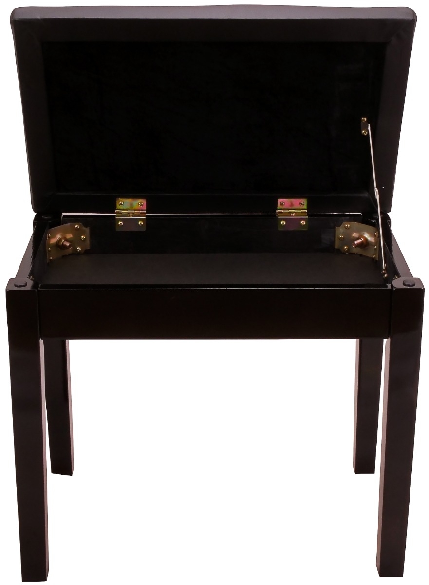 Montford Piano Bench with Storage - Black - Image 4