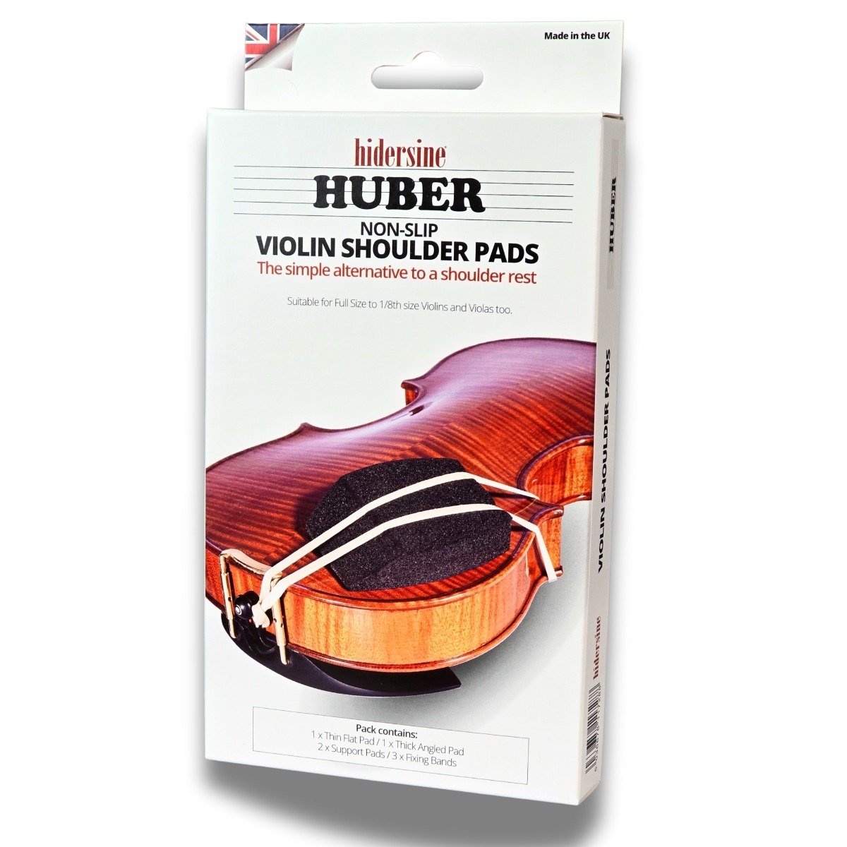 Huber by Hidersine Violin Shoulder Pad – Non-Slip Foam Support Set for 1/8 to Full Size Violins & Violas – Adjustable, Lightweight & Trusted by Teachers – Made in the UK - Image 1