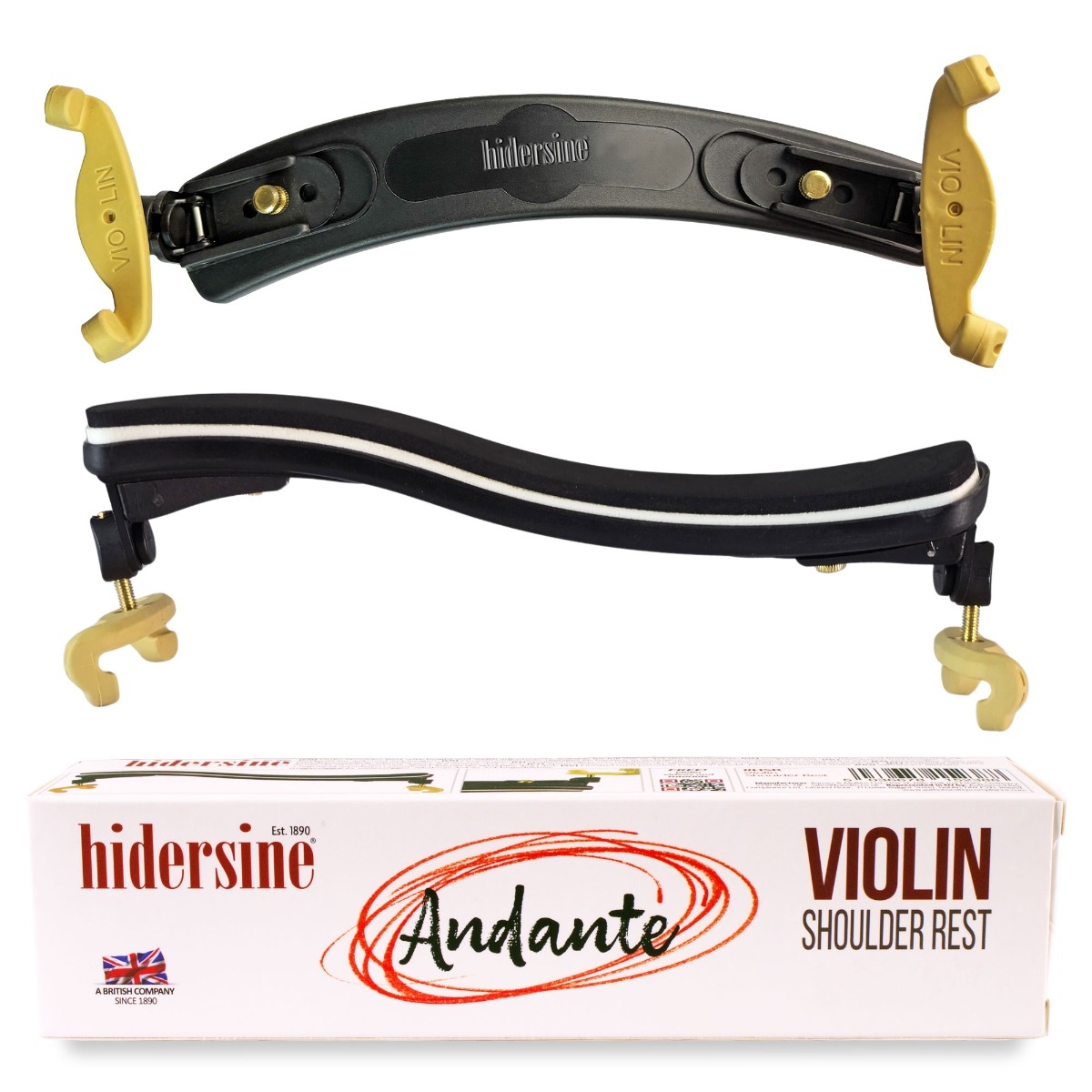 Hidersine ANDANTE Shoulder Rest - Violin 4/4-3/4 - Image 1