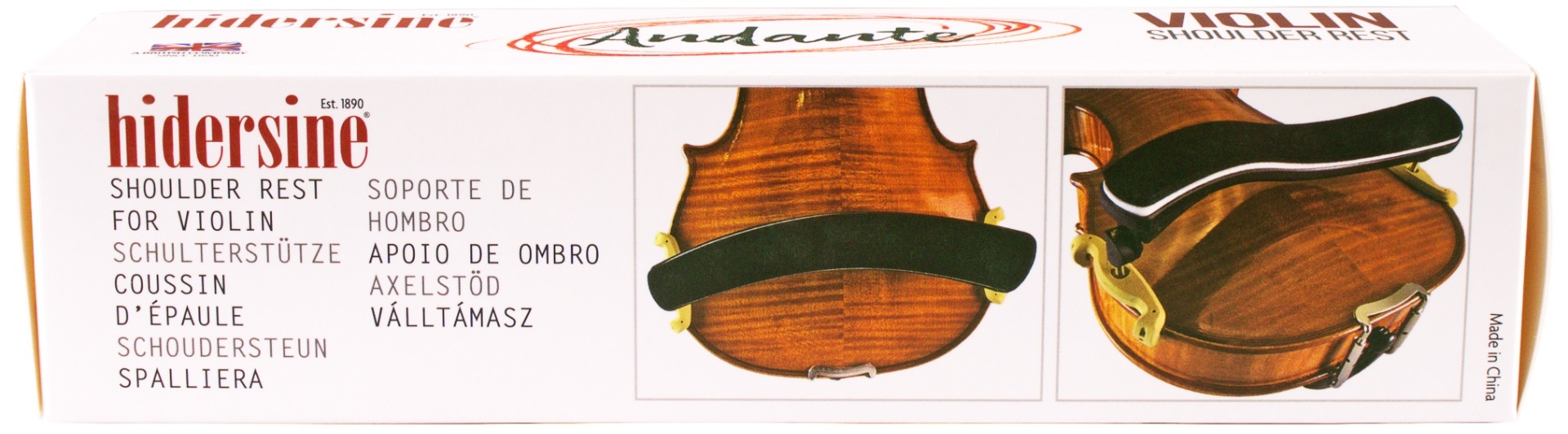 Hidersine ANDANTE Shoulder Rest - Violin 1/4 - 1/8 - 1/16 - Image 9