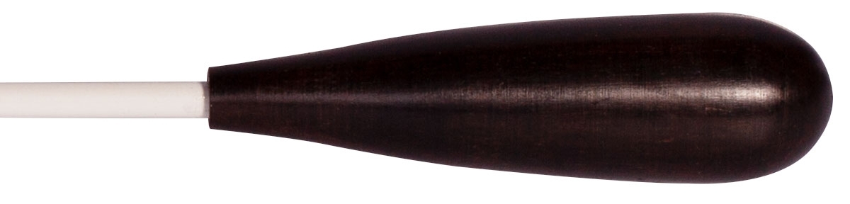 Montford Baton 14" White Lacquer Ebony Taper - Image 1