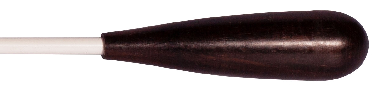 Montford Baton 16" White Lacquer Ebony Taper - Image 1