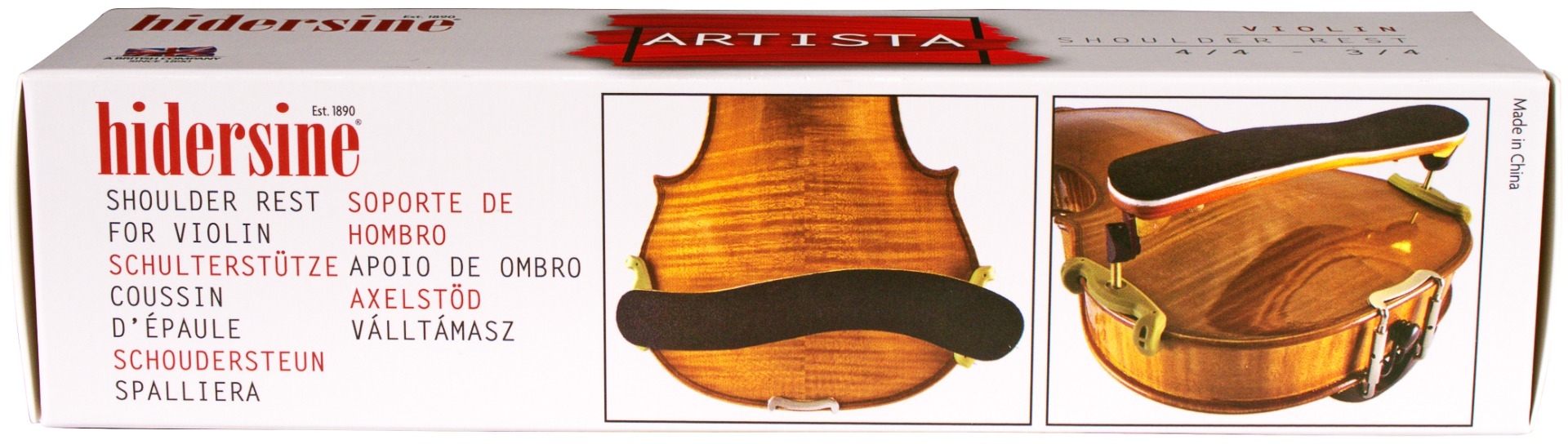 Hidersine ARTISTA Shoulder Rest - Violin 4/4 - 3/4 - Image 9