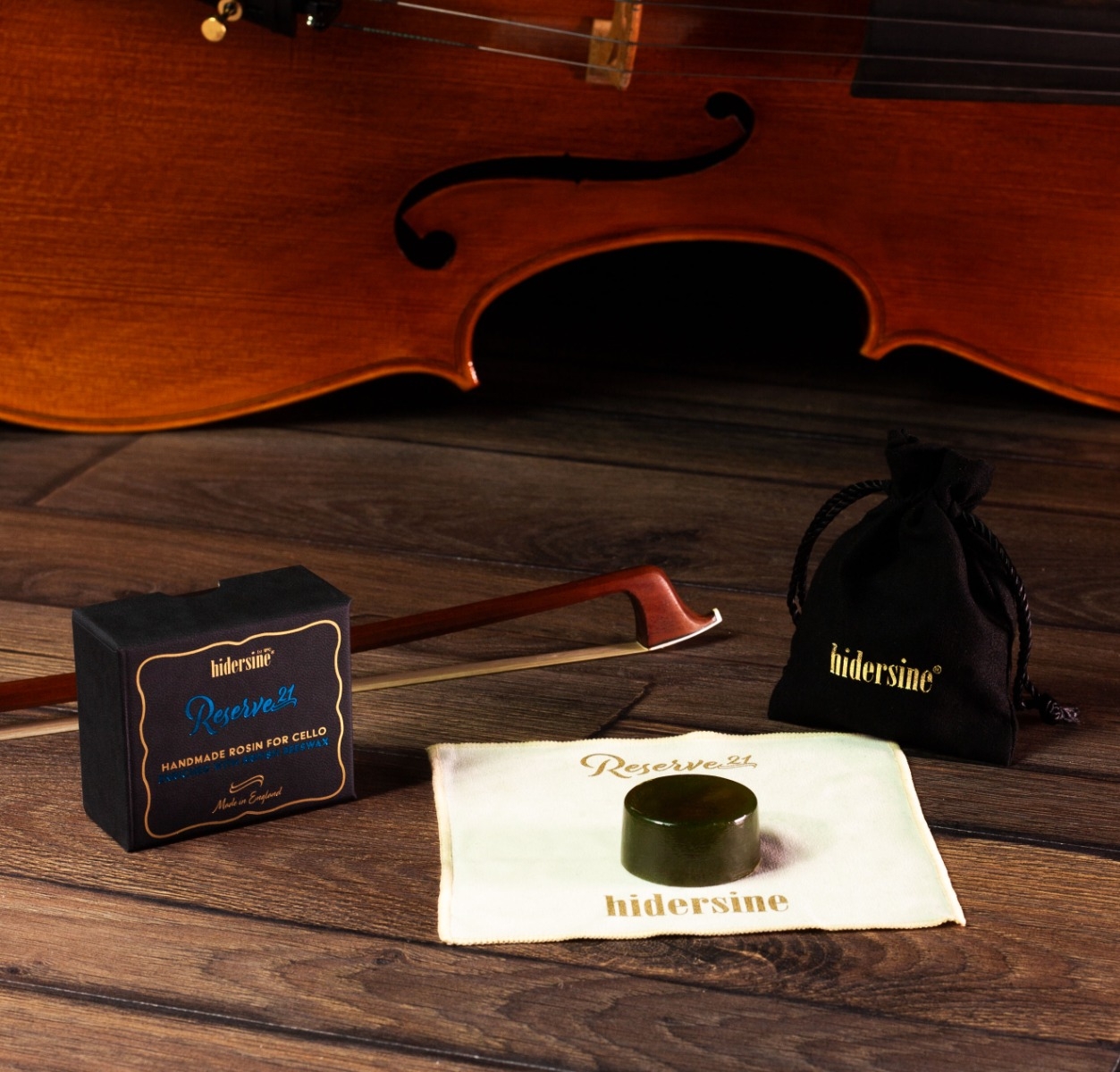 Hidersine Reserve21 Dark Cello Rosin with British Beeswax - BOX OF 8 - Image 3