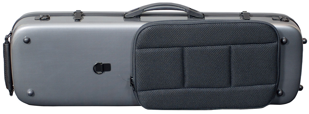 Hidersine Violin Case - Polycarbonate Oblong Carbon Fibre Effect - Image 4