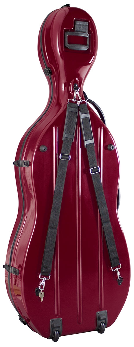 Hidersine Cello Case Fibreglass Wine Red - Image 3