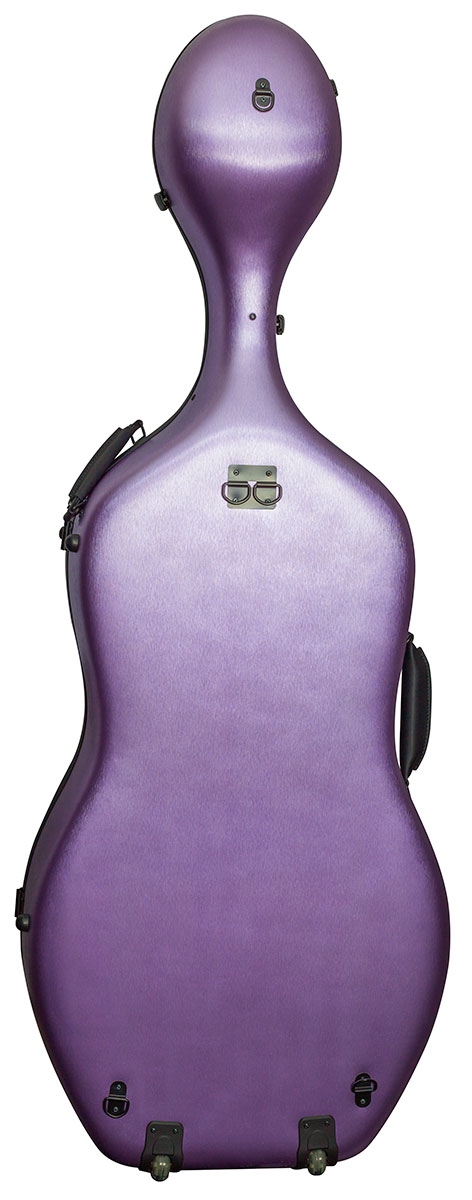 Hidersine Cello Case - Polycarbonate Brushed Purple - Image 2