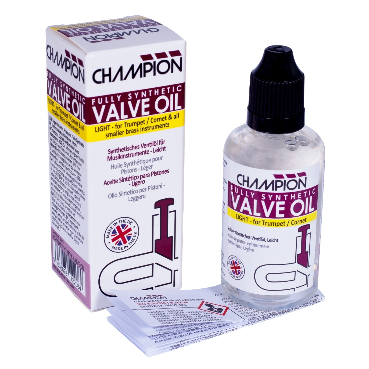 Champion Premium Fully Synthetic Valve Oil - Light - 50ml Bottle (similar to Blue Juice) - Image 1