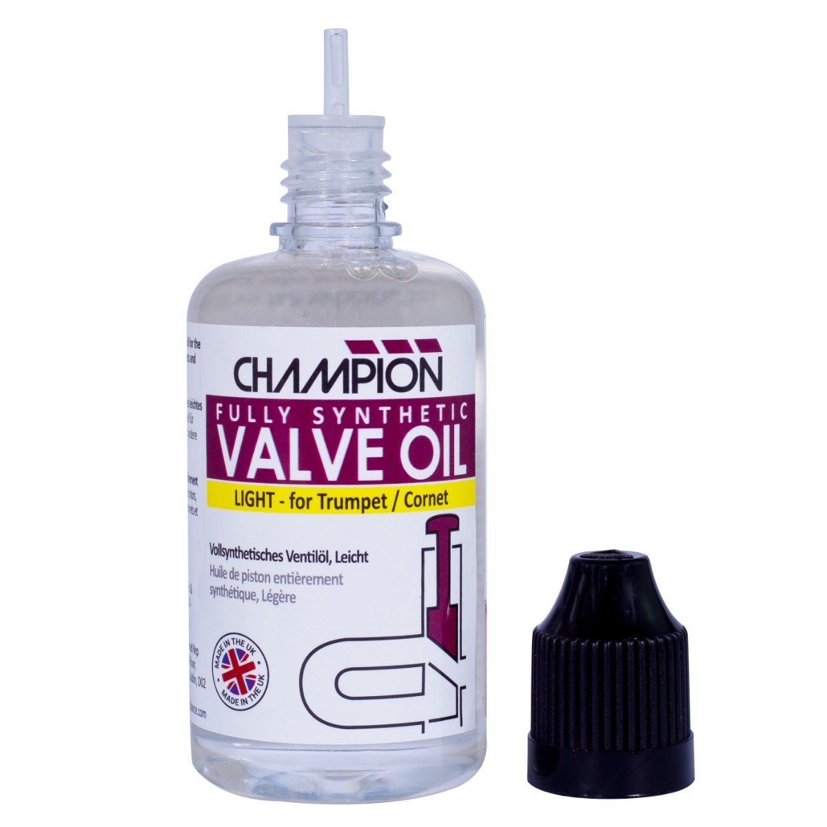 Champion Premium Fully Synthetic Valve Oil - Light - 50ml Bottle (similar to Blue Juice) - Image 3