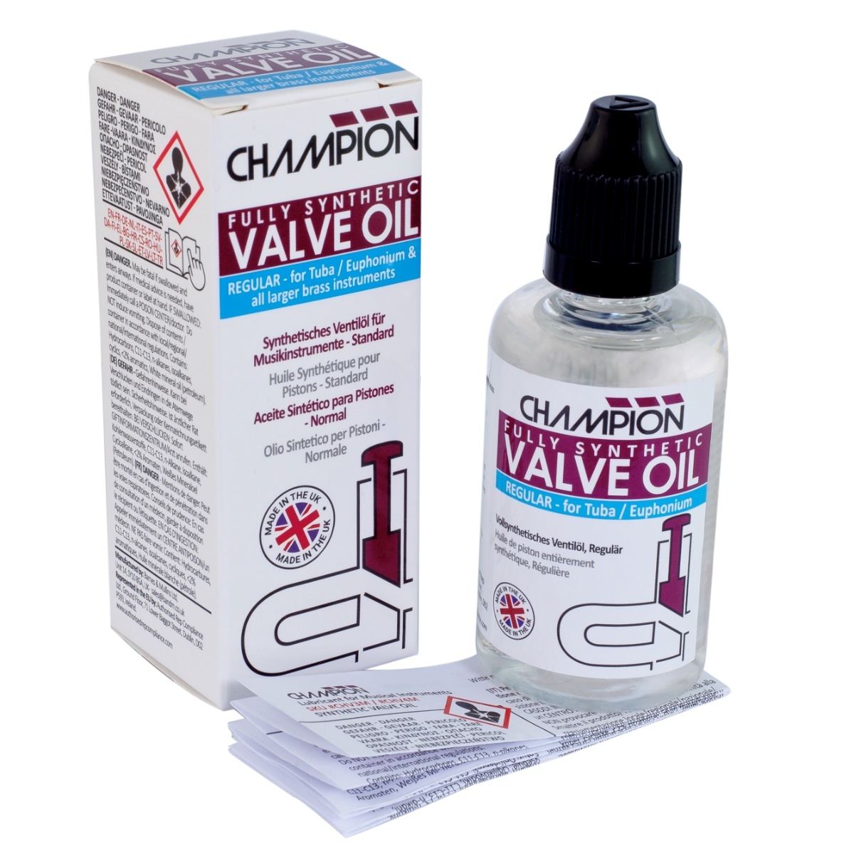 Champion Premium Fully Synthetic Valve Oil - Regular - 50ml Bottle (Similar to Blue Juice) - Image 1