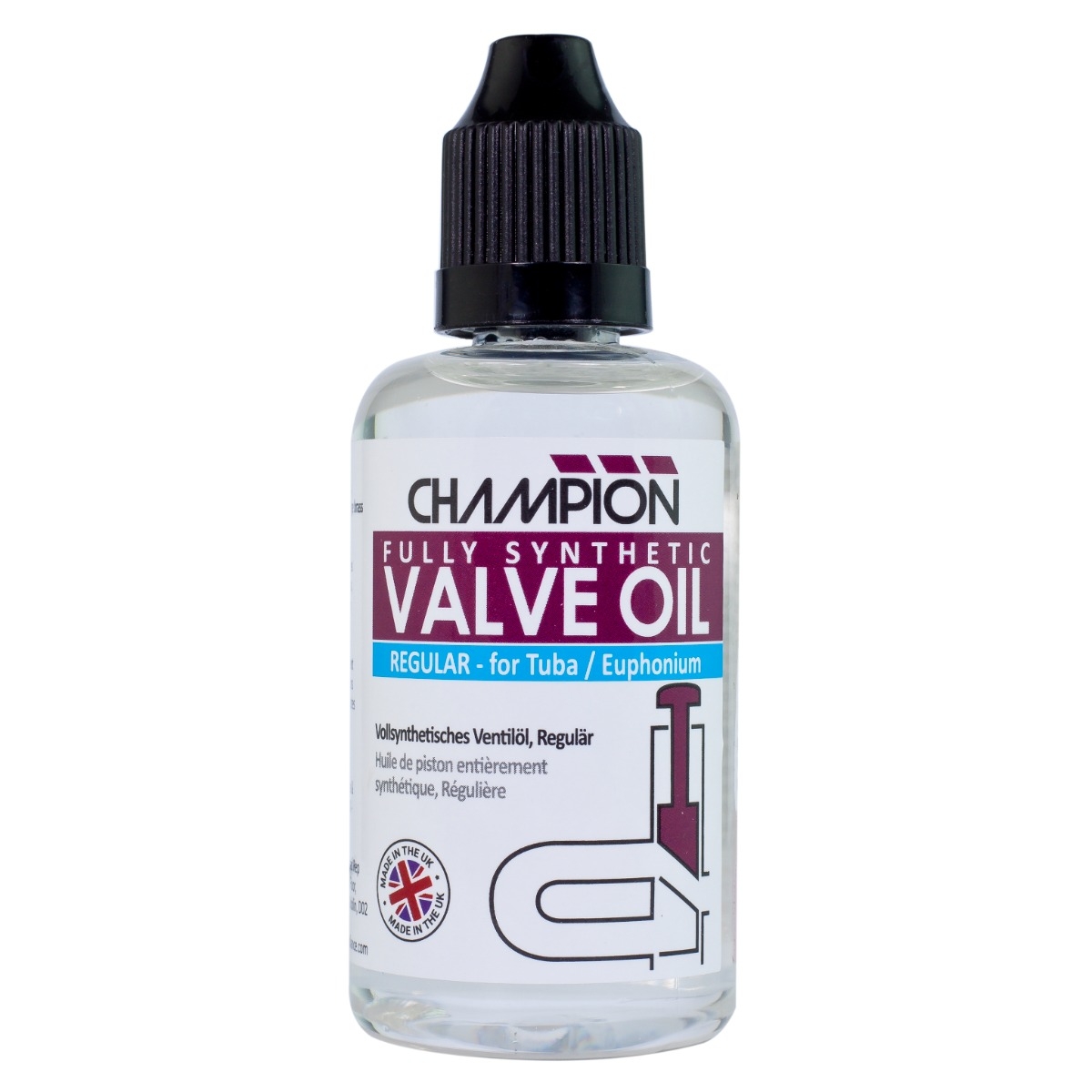 Champion Premium Fully Synthetic Valve Oil - Regular - 50ml Bottle (Similar to Blue Juice) - Image 2