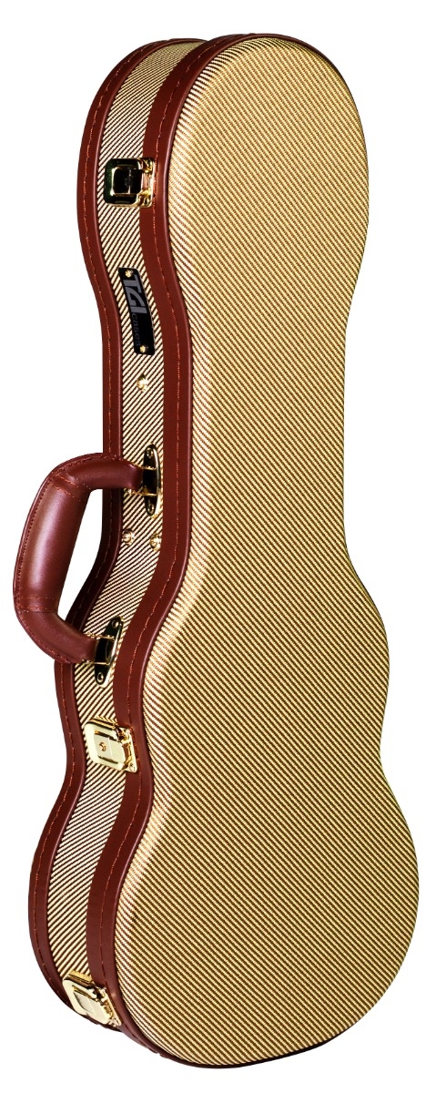 TGI Concert Ukulele Tweed Wooden Case - Image 1