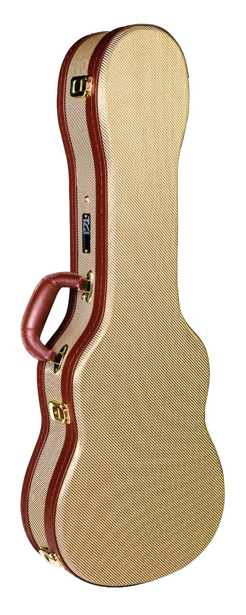 TGI Baritone Ukulele Tweed Wooden Case - Image 1