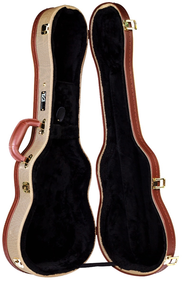 TGI Baritone Ukulele Tweed Wooden Case - Image 3