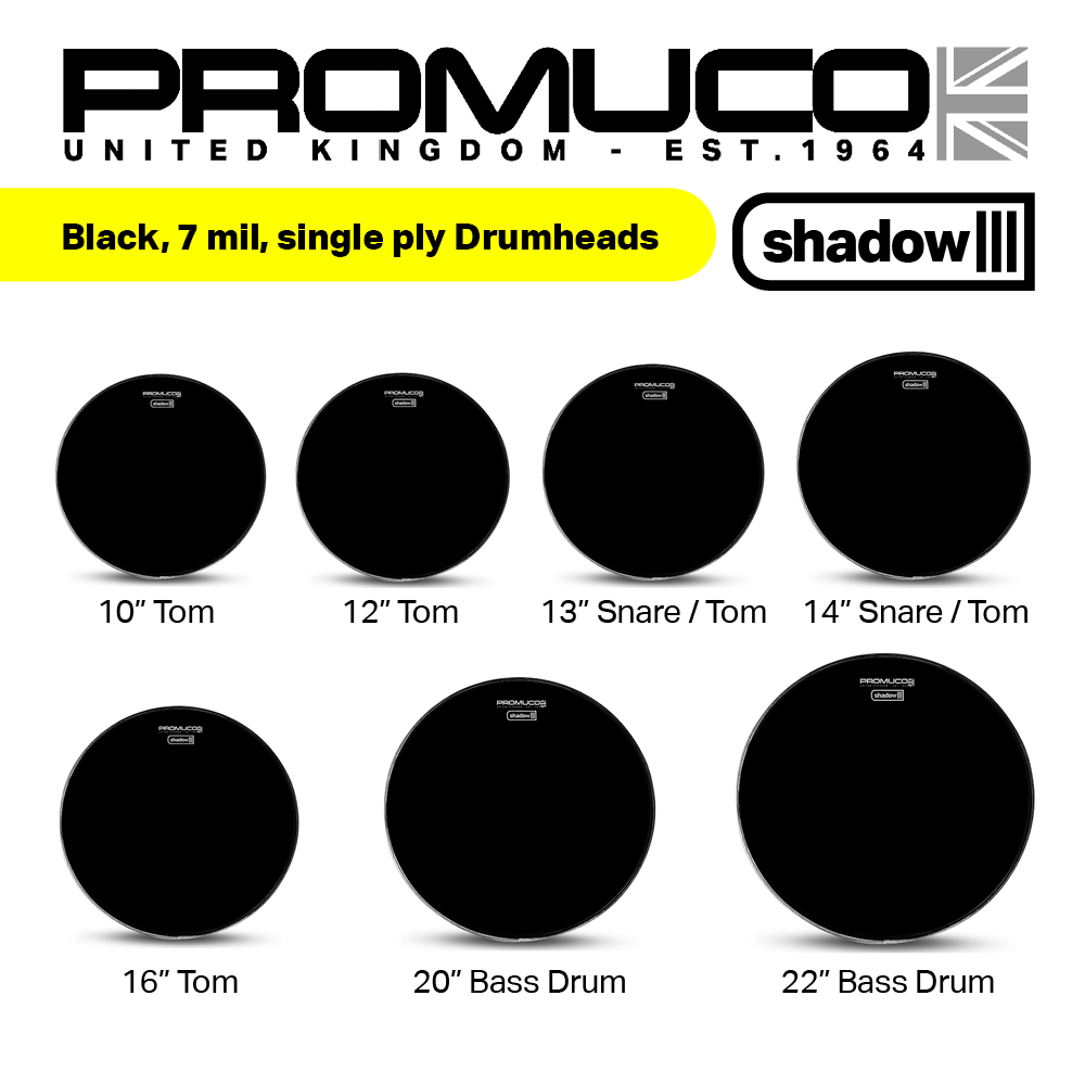 Promuco Shadow Drumhead Black 10" - Image 6