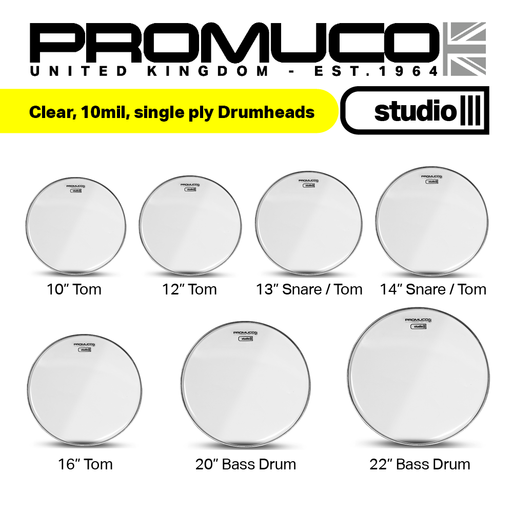 Promuco Studio Drumhead Clear Tom/Snare 14" - Image 6