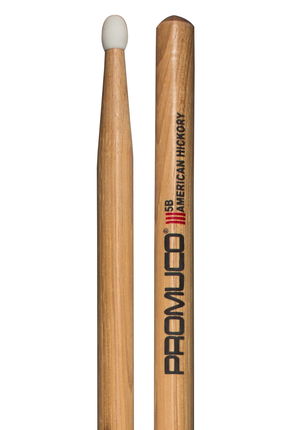 Promuco Drumsticks - Hickory 5B Nylon Tip - Image 1