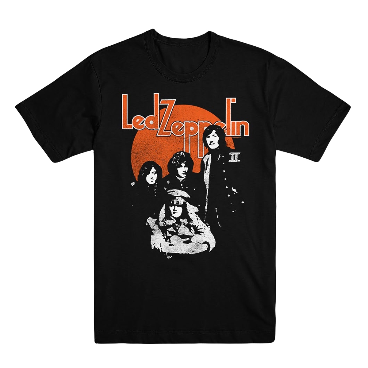 Led Zeppelin T-Shirt Large - Orange Circle Black - Image 1