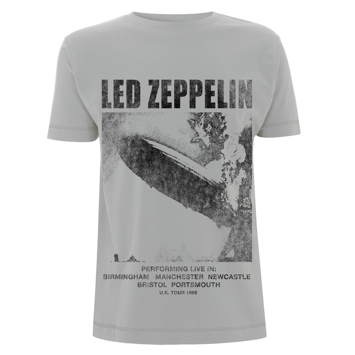 Led Zeppelin T-Shirt Small - UK Tour 1969 Ice Grey - Image 1