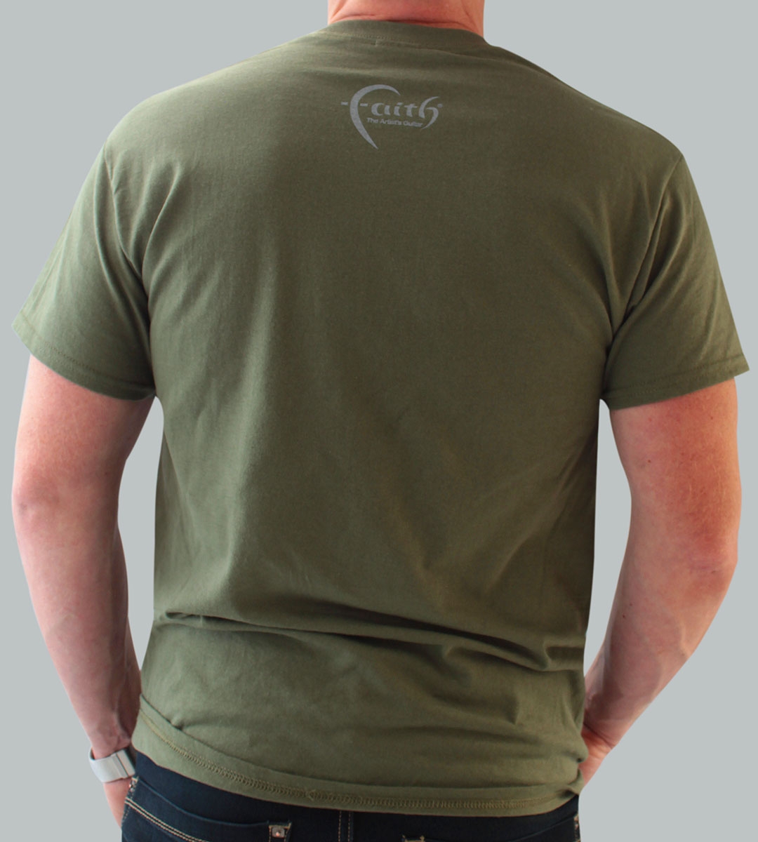 Faith Guitars T-Shirt Green/Orange - X-Large - Image 2