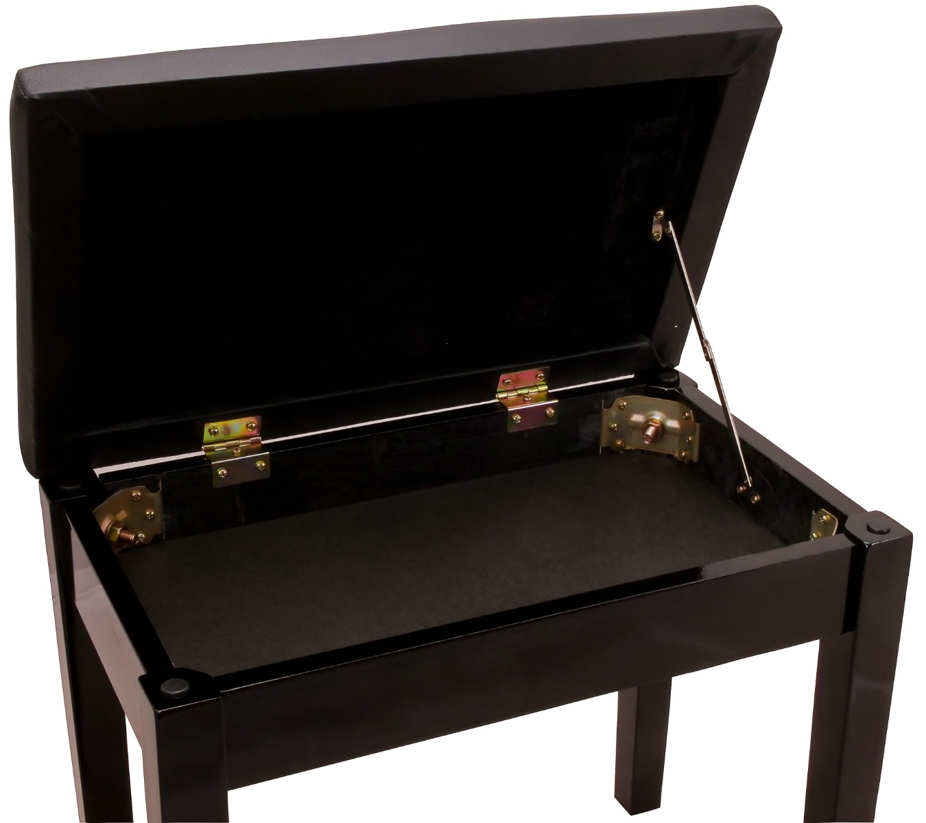 Montford Piano Bench with Storage - Black - Image 2