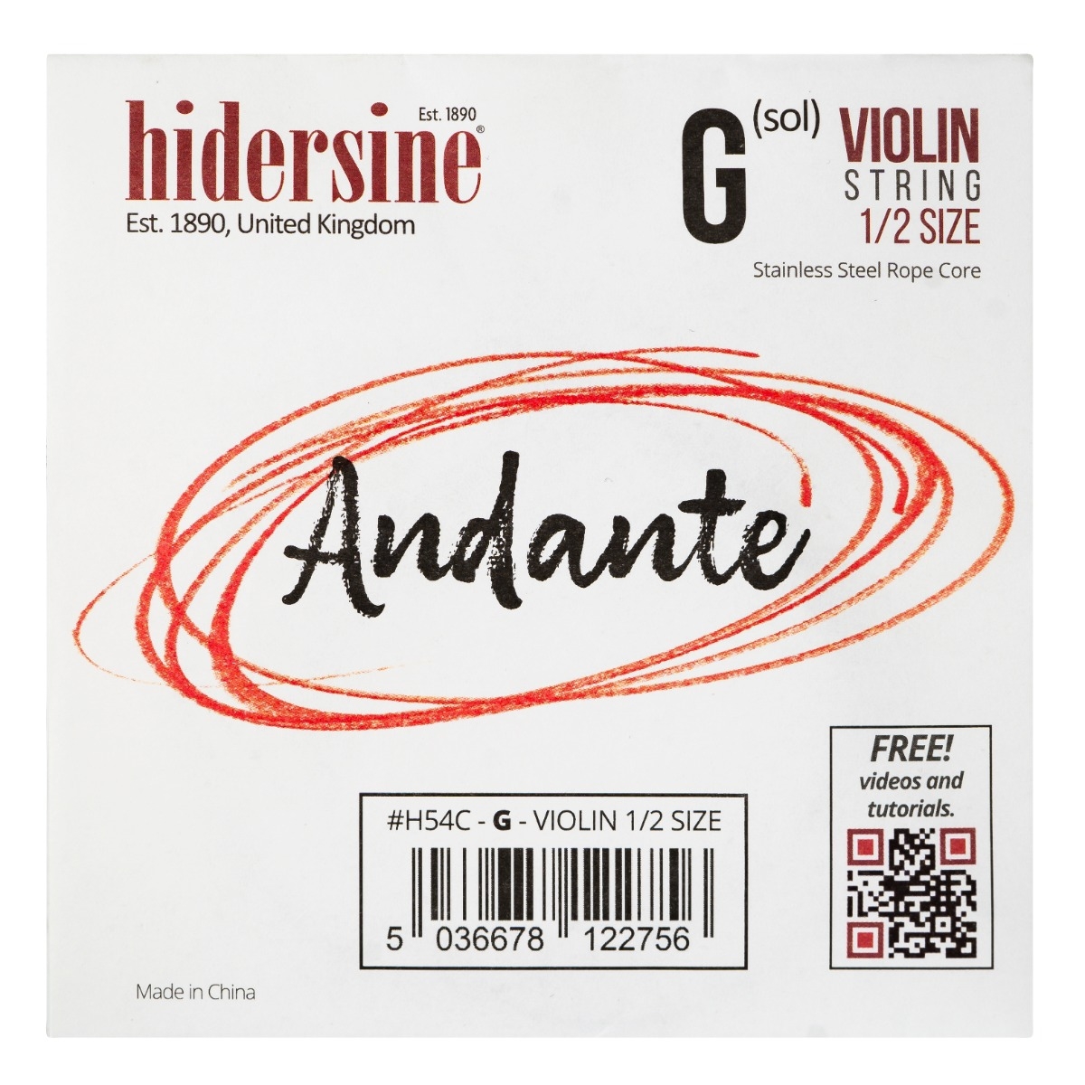 Hidersine Andante Violin G String 1/2 - Image 1