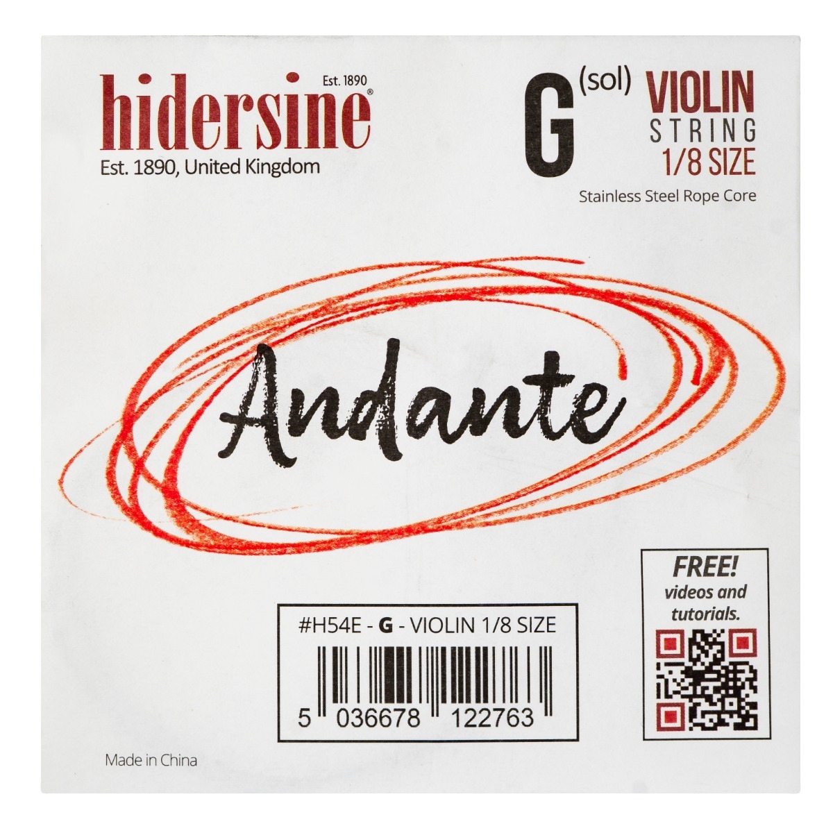 Hidersine Andante Violin G String 1/8 - Image 1