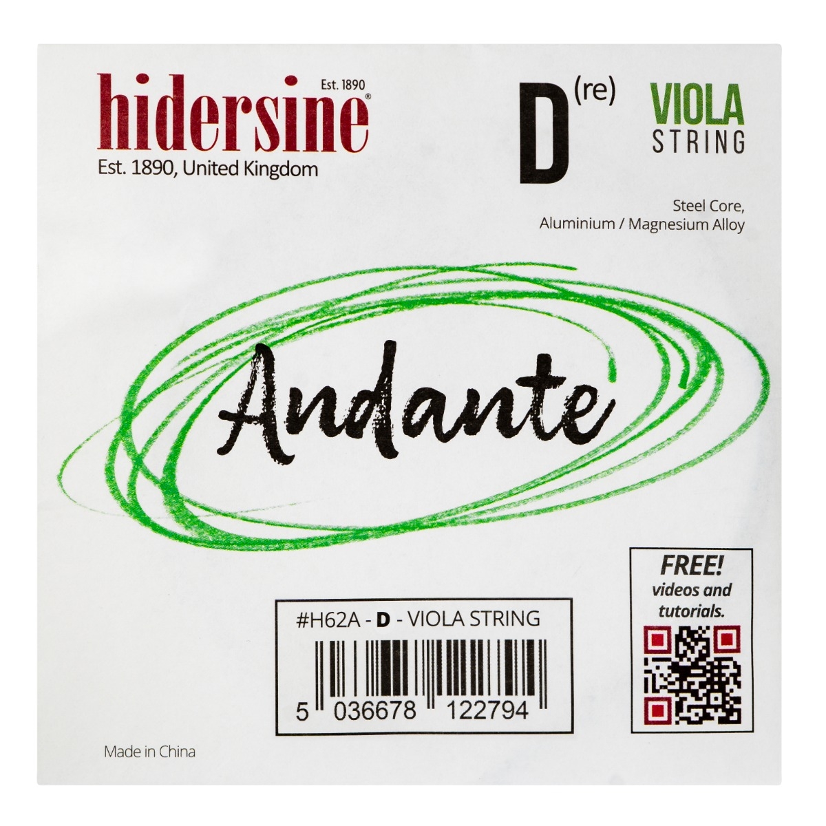 Hidersine Andante Viola D String 16" - 15" - Image 1