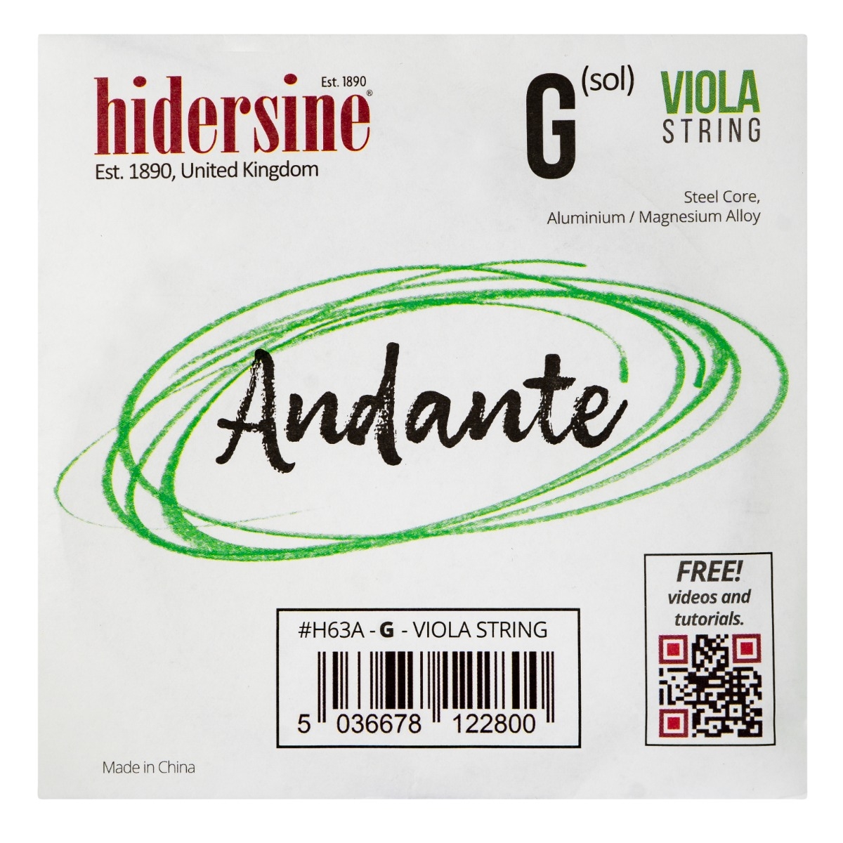 Hidersine Andante Viola G String 16" - 15" - Image 1