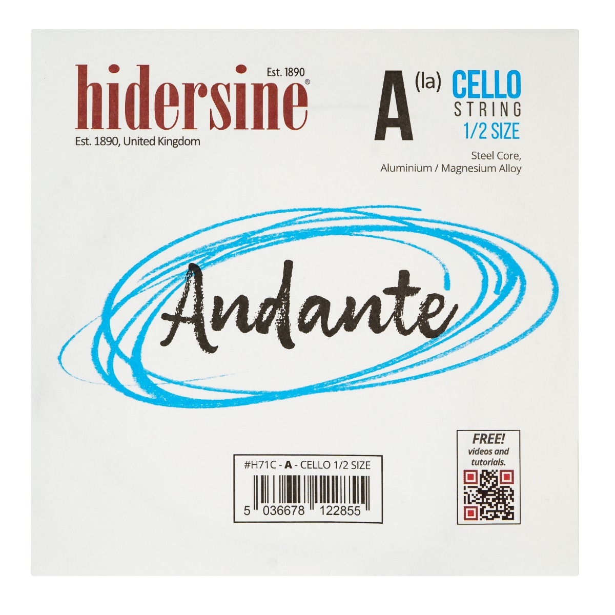Hidersine Andante Cello A String 1/2 - Image 1