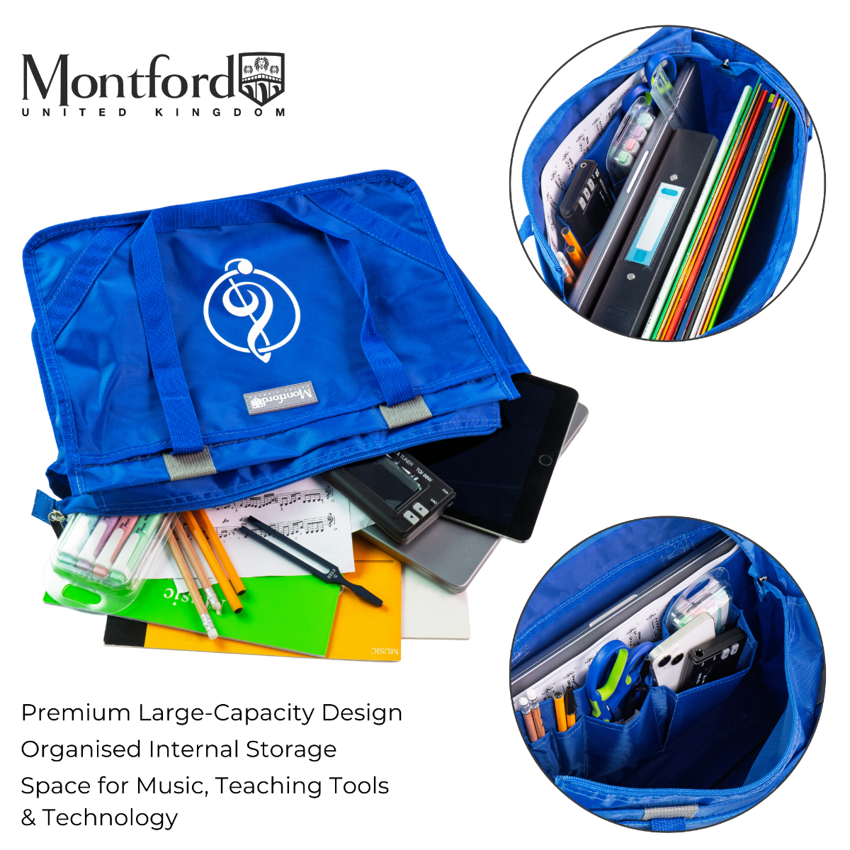 Montford Music Carrier Premium XL Royal Blue - Image 3
