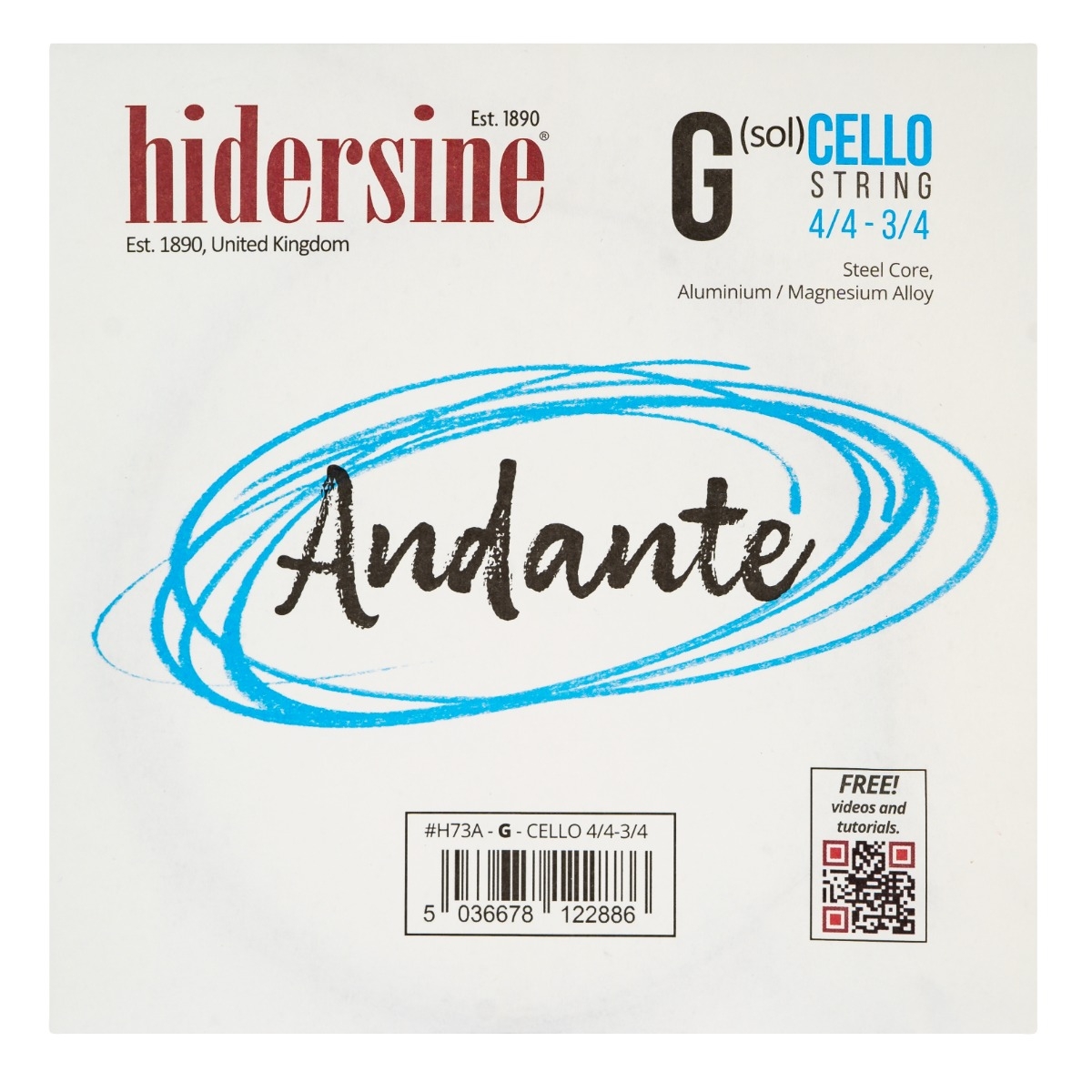 Hidersine Andante Cello G String 4/4 - 3/4 - Image 1