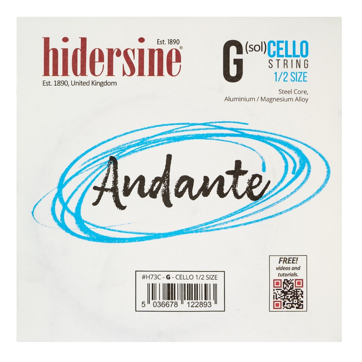 Hidersine Andante Cello G String 1/2 - Image 1
