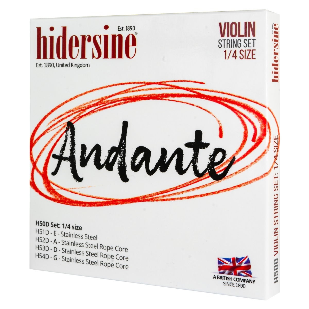 Hidersine Andante Violin String SET 1/4 - Image 1