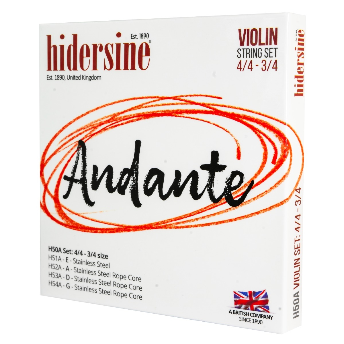 Hidersine Andante Violin String SET 4/4 - 3/4 - Image 1