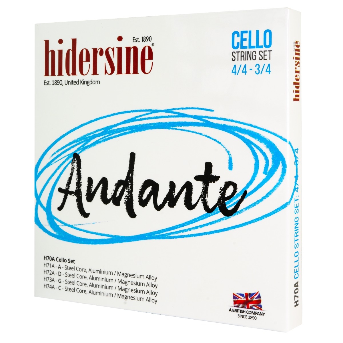 Hidersine Andante Cello String SET 4/4 - 3/4 - Image 1