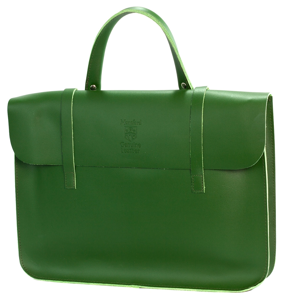 Montford Leather Music Case - Olive Green - Image 1