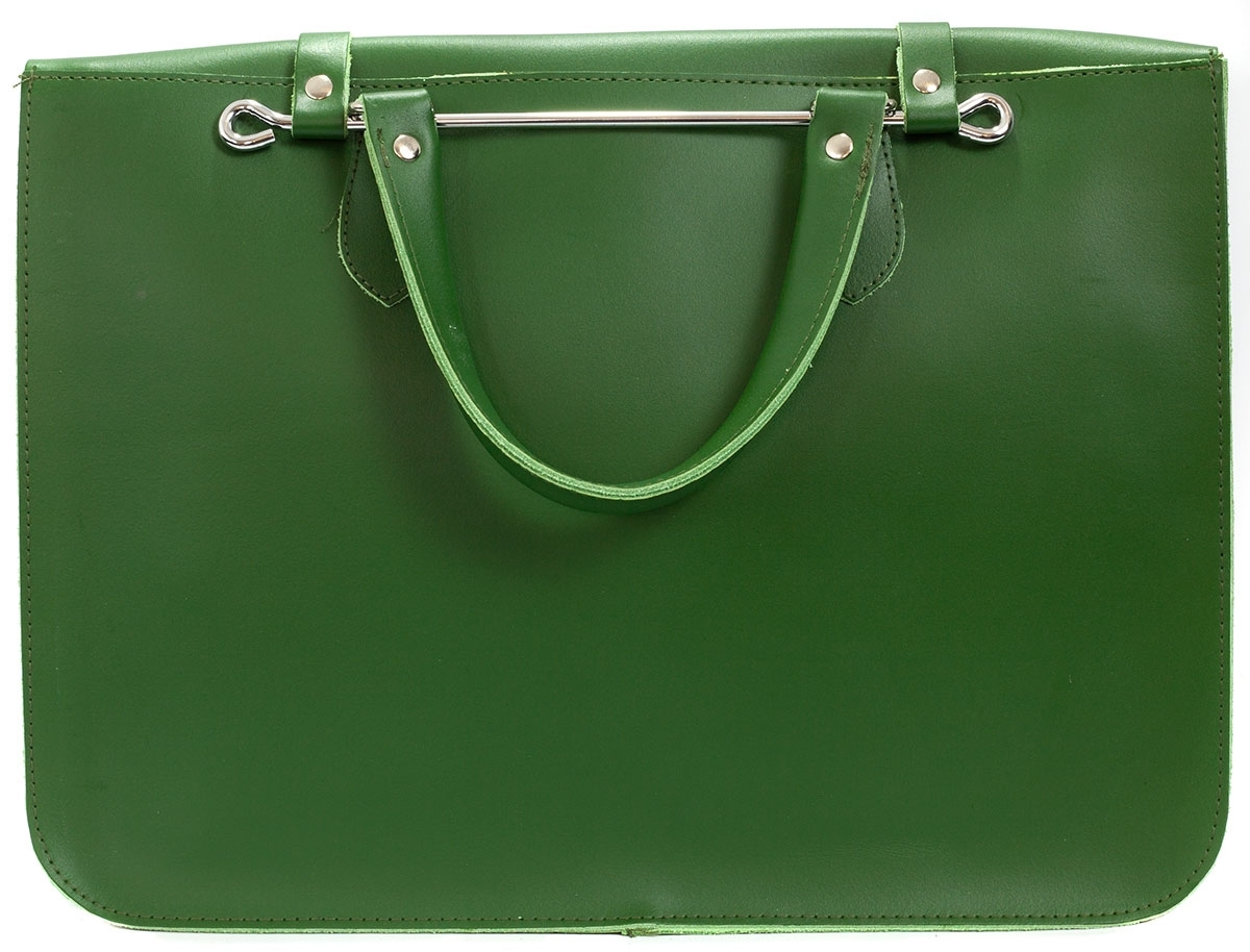 Montford Leather Music Case - Olive Green - Image 3