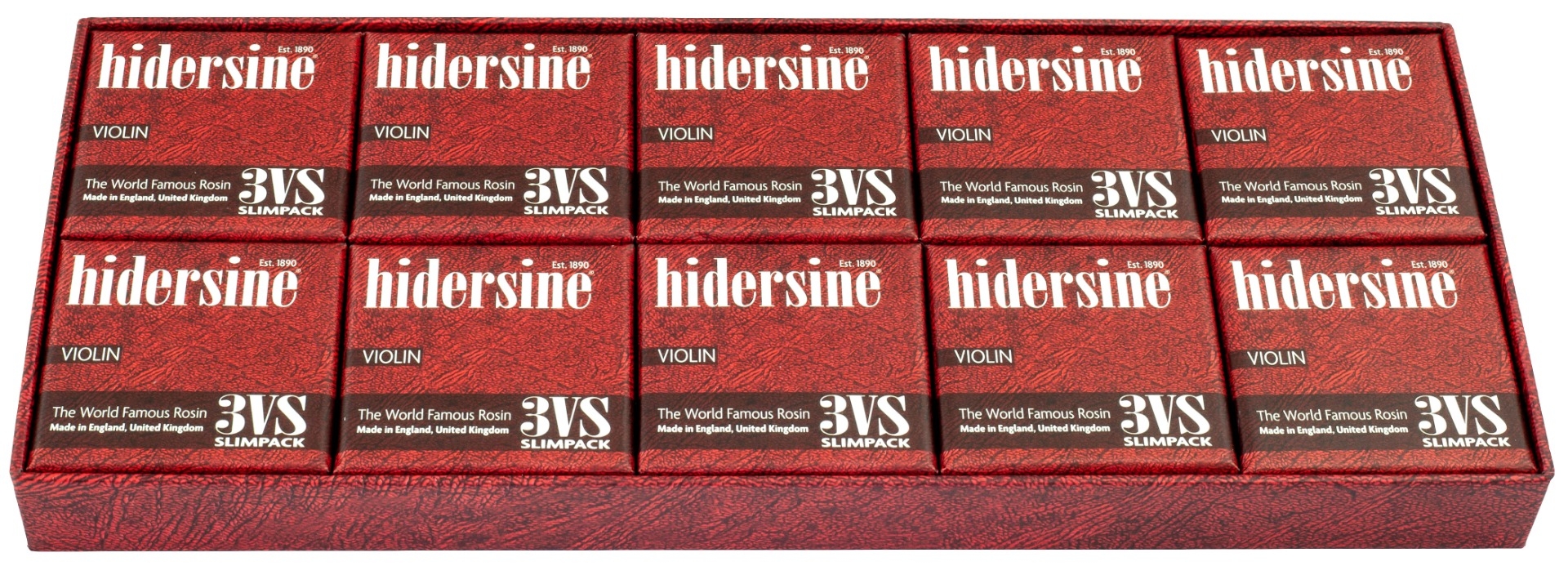 Hidersine Violin Rosin Clear Slim Pack - Box of 10 - Image 1