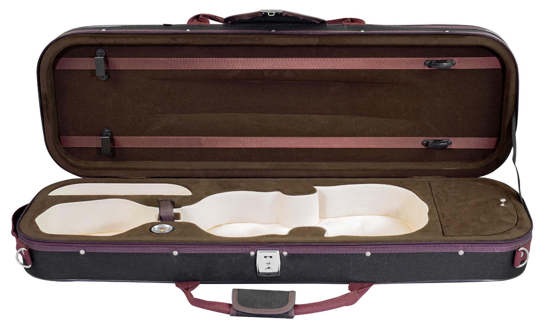 Hidersine Violin Case Pianura Oblong 4/4 - Black / Cream - Image 1