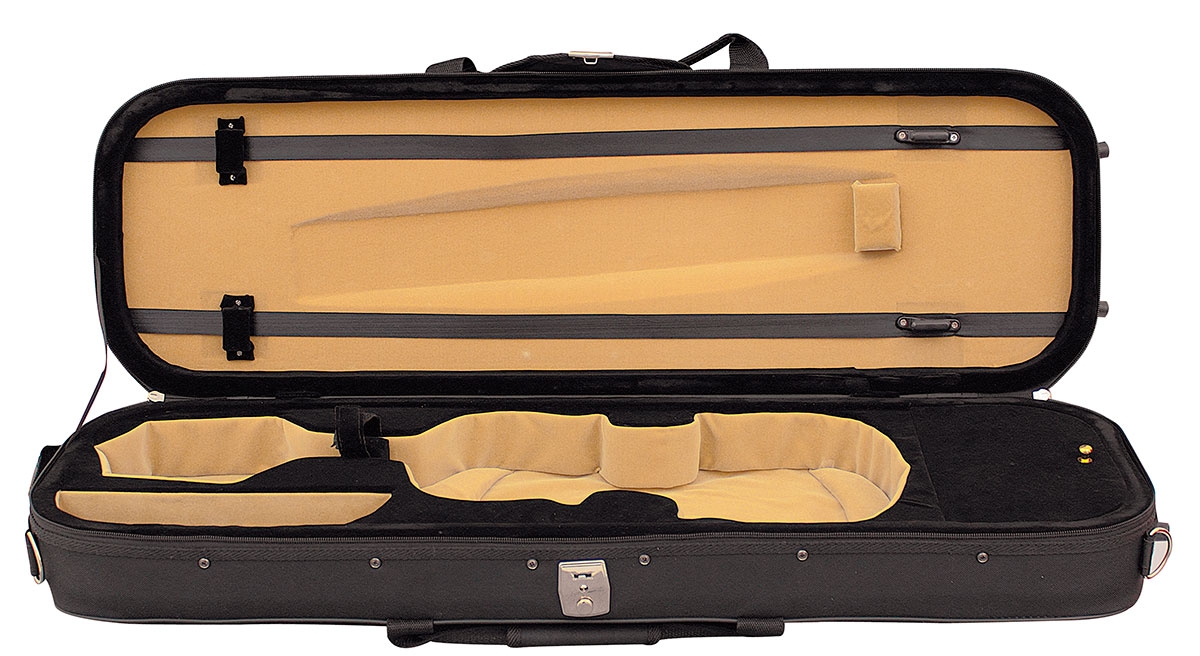Hidersine Violin Case 4/4 Light Oblong - Black - Image 1